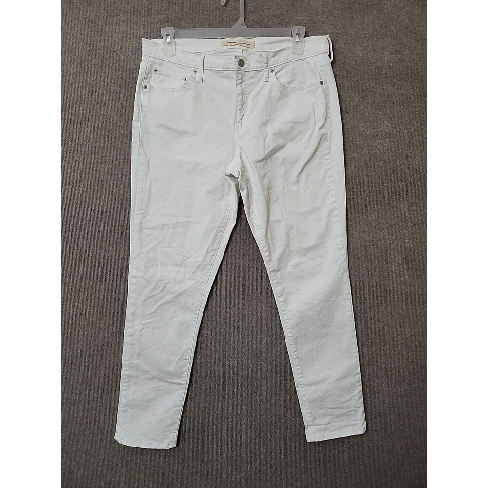 Gap 1969 Best Girlfriend Jeans Womens 31 Tall White Stretch